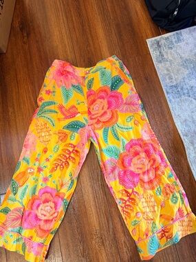 Farm rio pink Yellow Floral Pants